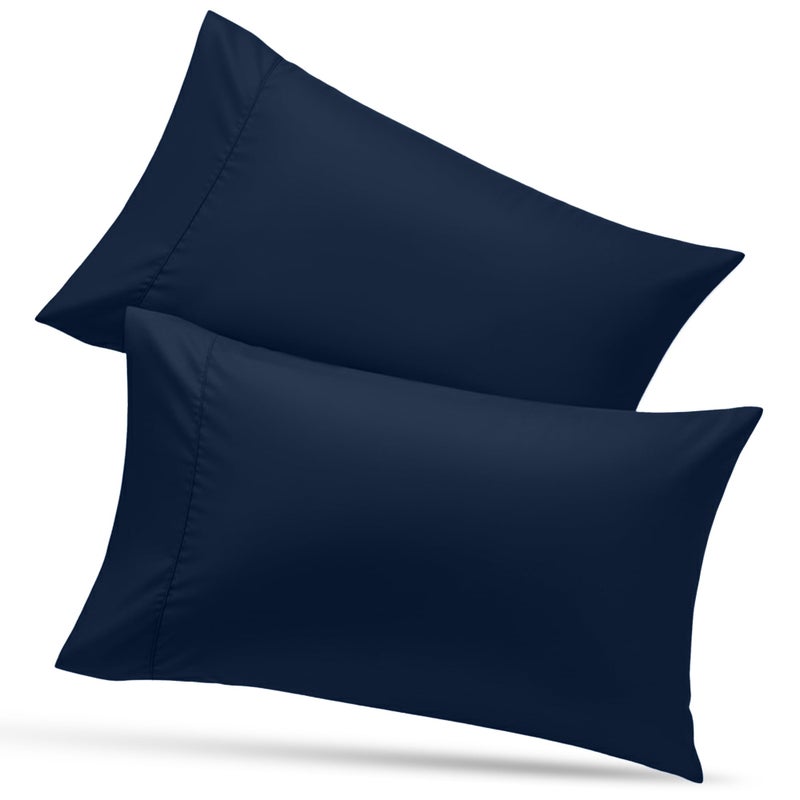 Utopia Bedding King Pillow Cases - 2 Pack - Envelope Closure - Soft Brushed Microfiber Fabric - Shrinkage and Fade Resistant Pillow Covers King Size 20 X 40 Inches (King, Navy) - Image 1